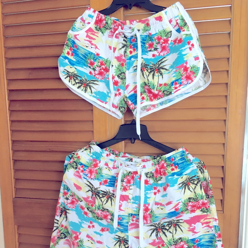 2Pcs Asos Tropical print shorts bundle